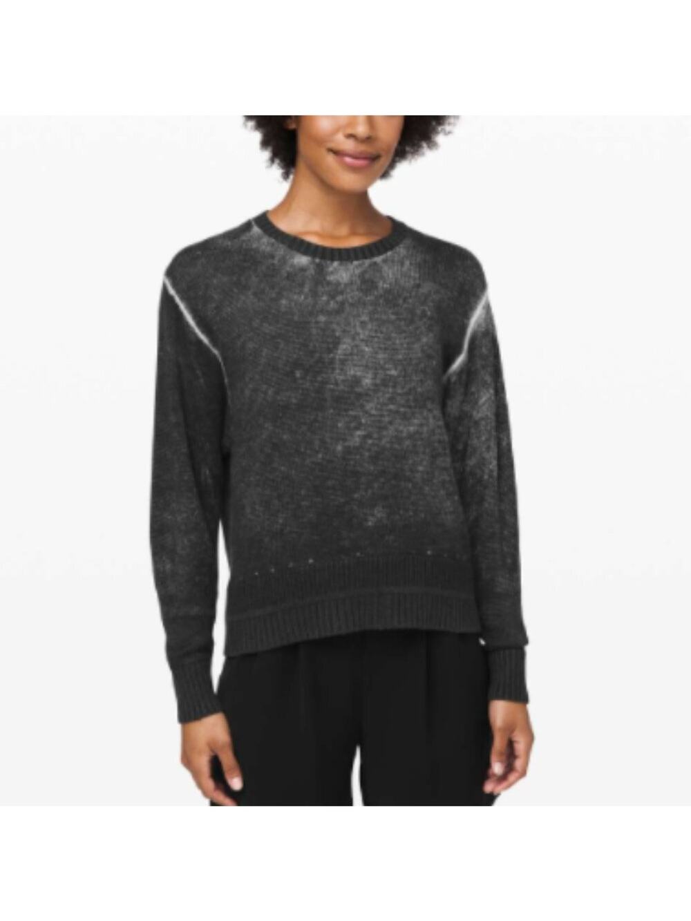 Lululemon Hazy Day Sweater in Black/Alpine White